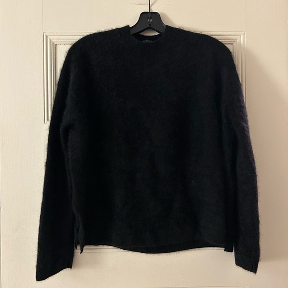 AllSaints Black Brushed 100% Cashmere Sweater
